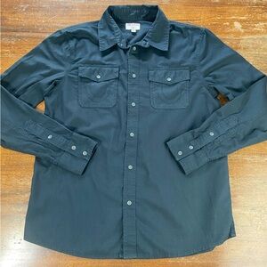 Mens True Religion Black Button-Up Shirt large L cotton casual western